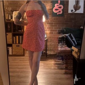 Cider Red Floral Mini Dress